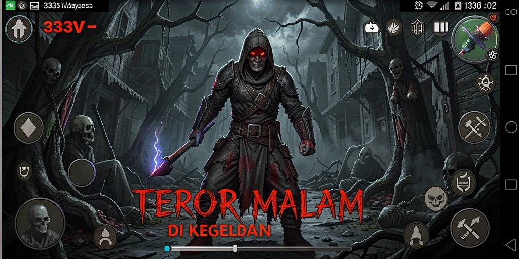 Tampilan gameplay menyeramkan dengan suasana mencekam.