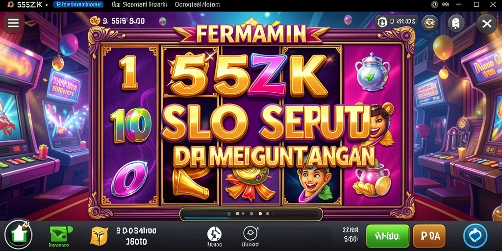 Screenshot permainan slot 555ZK dengan grafis mengagumkan.