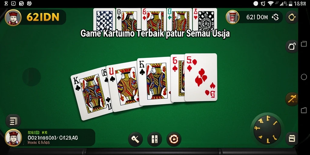 Tampilan utama gameplay menarik dari 62IDN saat bermain Domino.