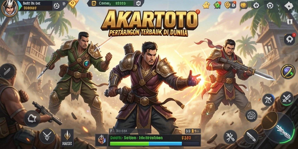 Tangkapan layar gameplay AKARTOTO yang menampilkan pertempuran seru Battle Royale.