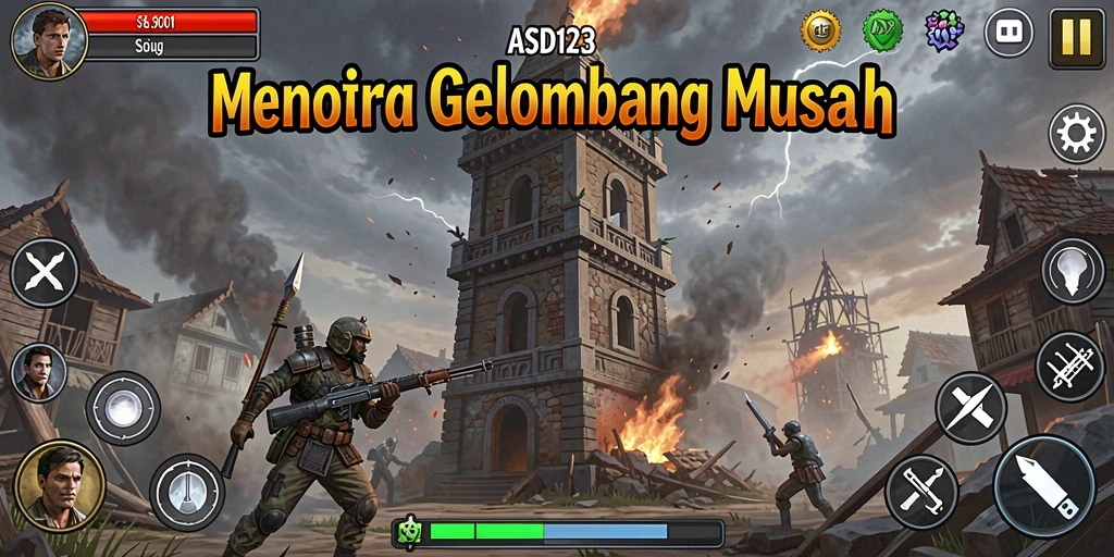 Menampilkan pertahanan menara yang menarik dan gelombang musuh yang begitu dinamis.