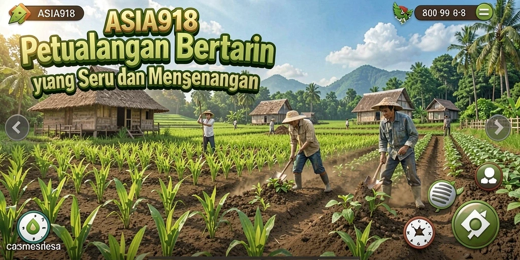 Screenshot gameplay ASIA918 menampilkan petualangan bertani yang menawan.