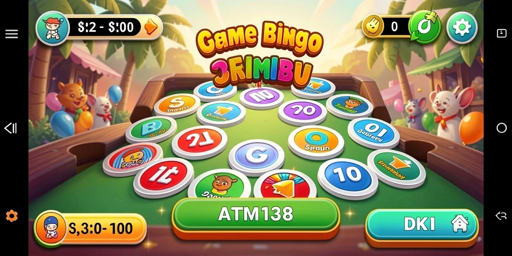 Screenshot utama dari gameplay seru Bingo di ATM138.
