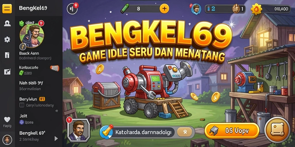 Tampilan gameplay BENGKEL69 dengan pengelolaan bengkel yang seru.