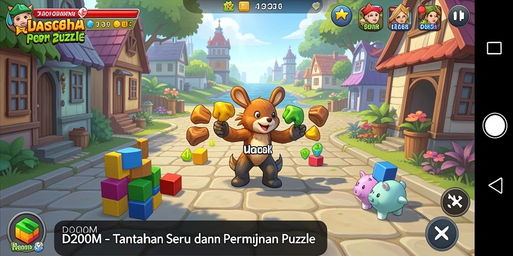 Tampilan gameplay menantang dari D200M dalam kategori Puzzle.
