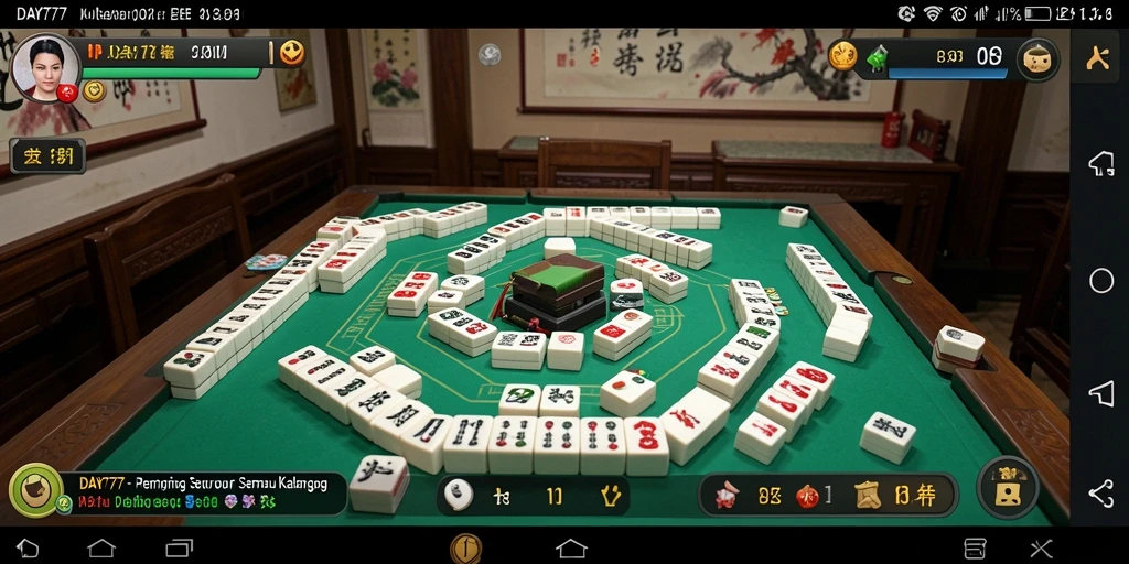 Tampilan gameplay Mahjong yang menenangkan dan menarik di DAY777.