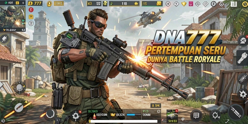 Tampilan utama gameplay seru DNA777 di arena pertempuran.
