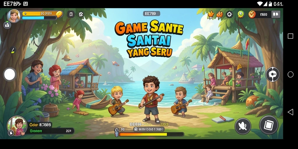 Tangkapan layar utama EE789 menampilkan gameplay yang seru dan penuh warna.