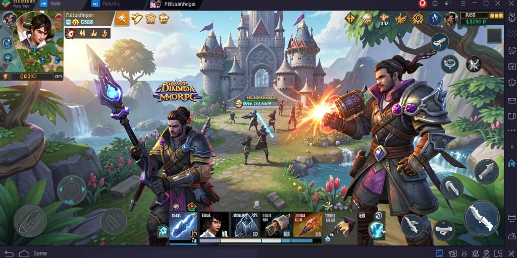 G668 memperlihatkan pertarungan epik antara pemain dan monster dalam dunia MMORPG.