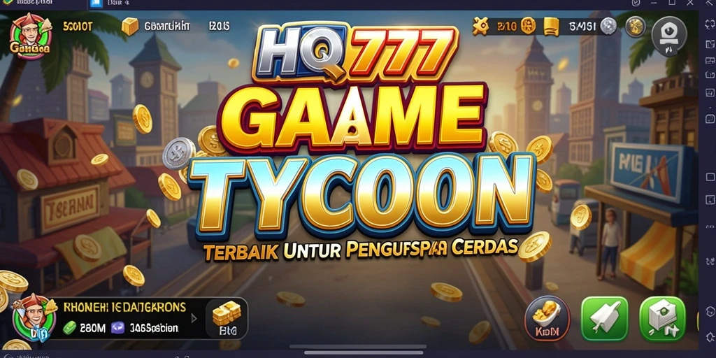 Tampilan gameplay HQ777 yang menawan, menunjukkan strategi bisnis yang menarik.