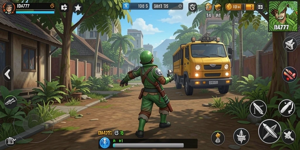 Screenshot gameplay <strong>IDA777</strong> menampilkan karakter yang beraktivitas dalam kehidupan virtual.