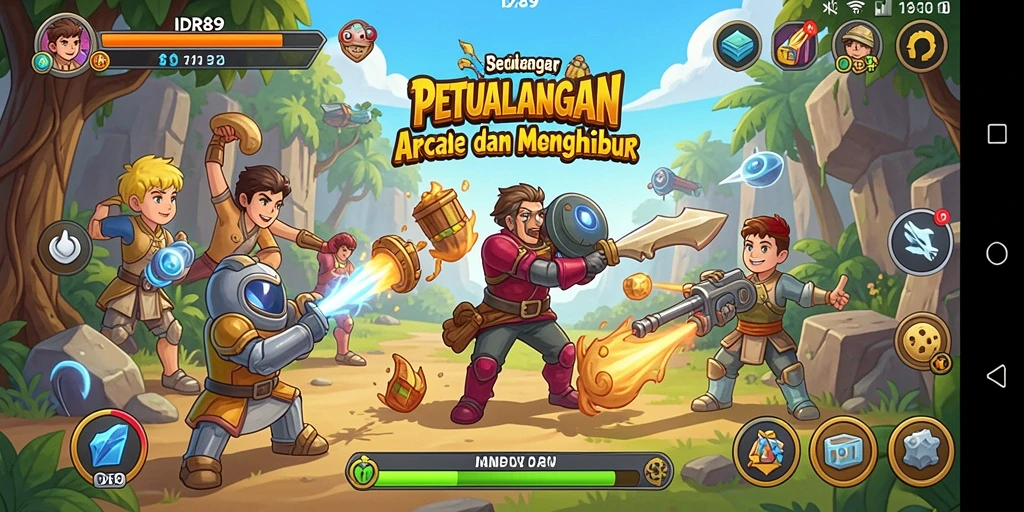 Tampilan gameplay seru IDR89 yang menantang dan memukau.