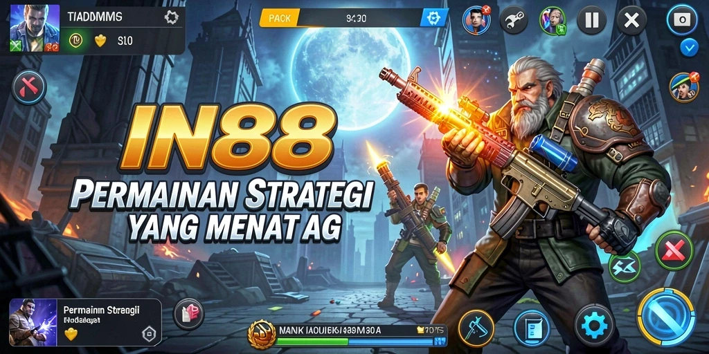 Tampilan screenshot utama IN88 menampilkan pertempuran strategi yang mendebarkan.