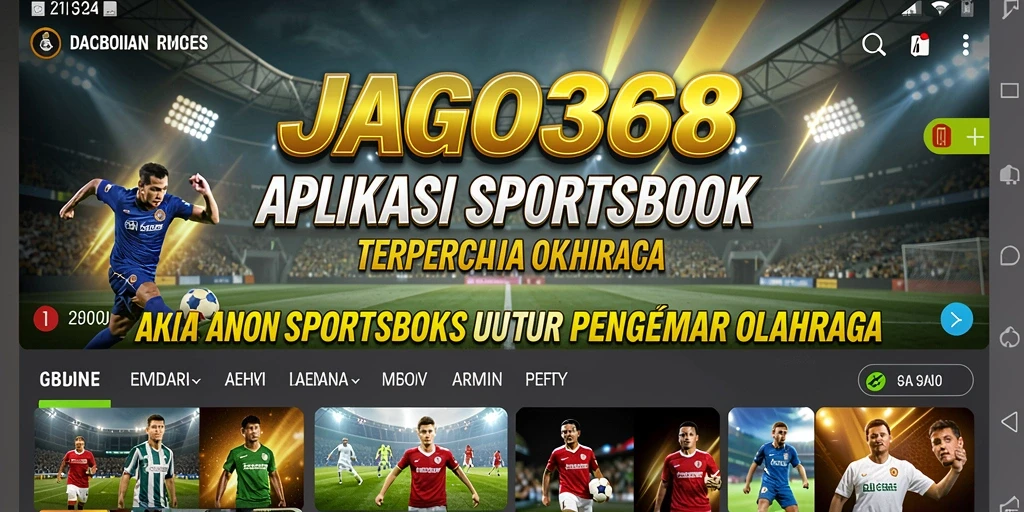 Tampilan utama JAGO368 menampilkan berbagai opsi taruhan olahraga yang menarik.