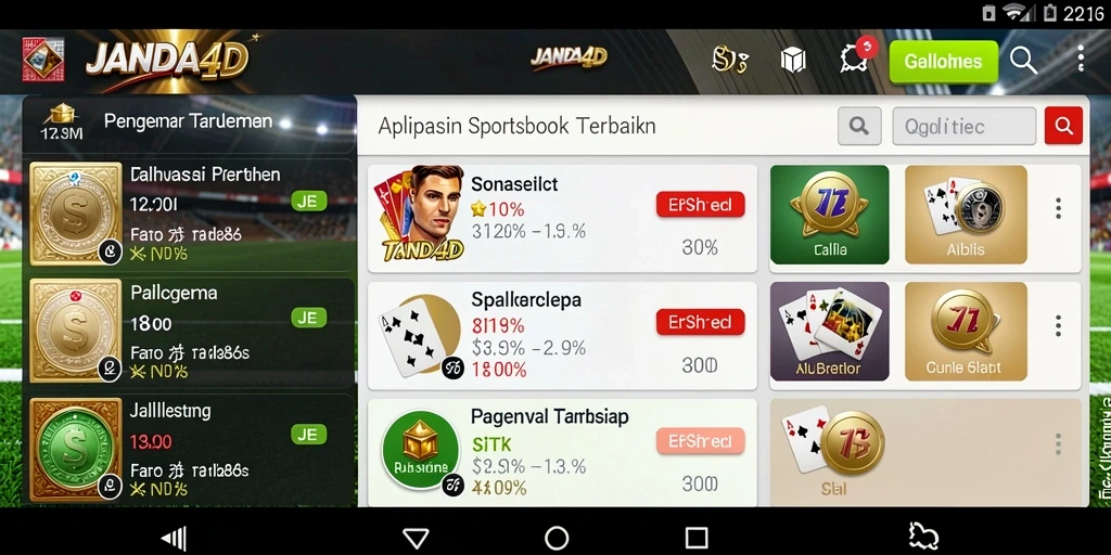 Screenshot menunjukkan antarmuka taruhan yang menarik dari JANDA4D.