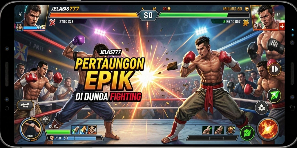 Tangkapan layar JELAS777 menampilkan pertarungan yang mendebarkan.