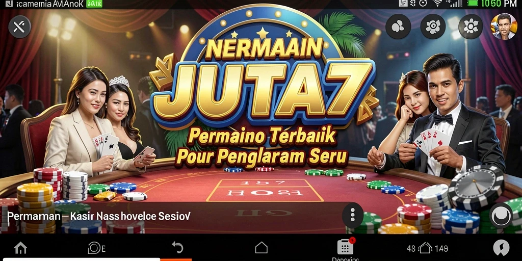 Tampilan gameplay menakjubkan dari JUTA7 dengan variasi permainan Kasino.