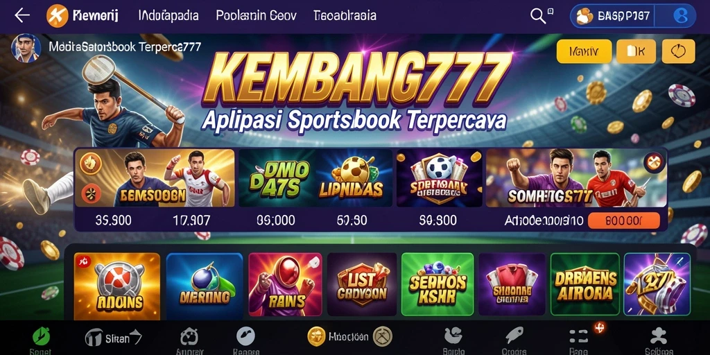 Tampilan utama KEMBANG777 menunjukkan antarmuka taruhan yang menarik.