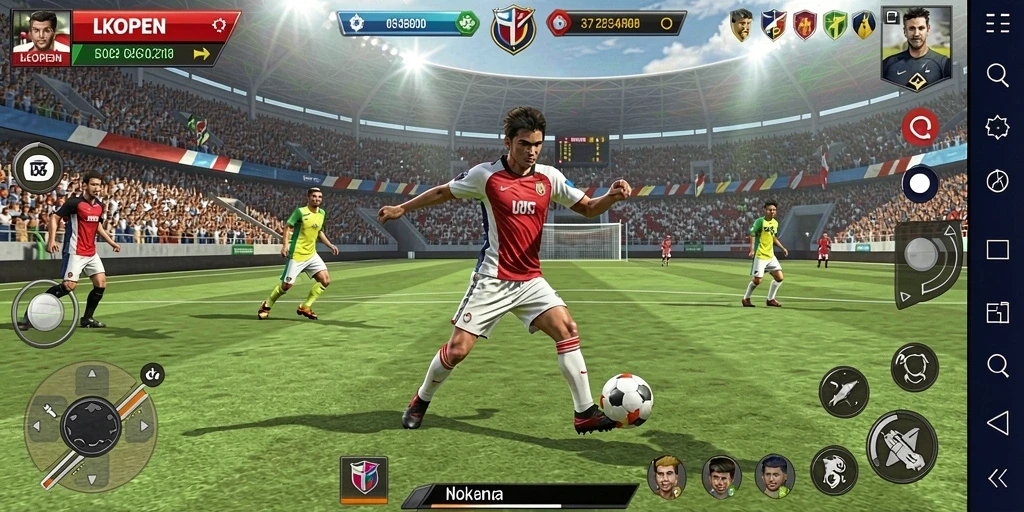 Screenshot LKOPEN menampilkan aksi olahraga yang menegangkan dan seru.