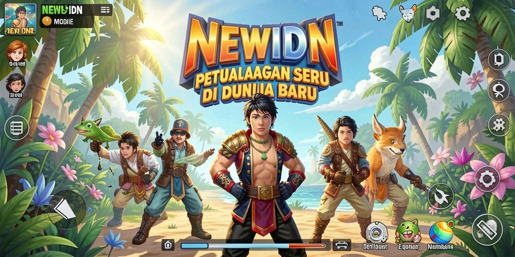 Tampilan gameplay NEWIDN yang epik dan penuh tantangan.