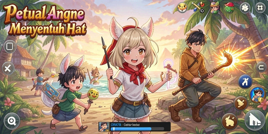 Tampilan menarik gameplay ORA78 dengan karakter Anime yang memikat.