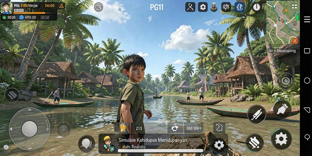 Tampilan gameplay PG11 yang menakjubkan dan realistis dalam simulasi kehidupan.