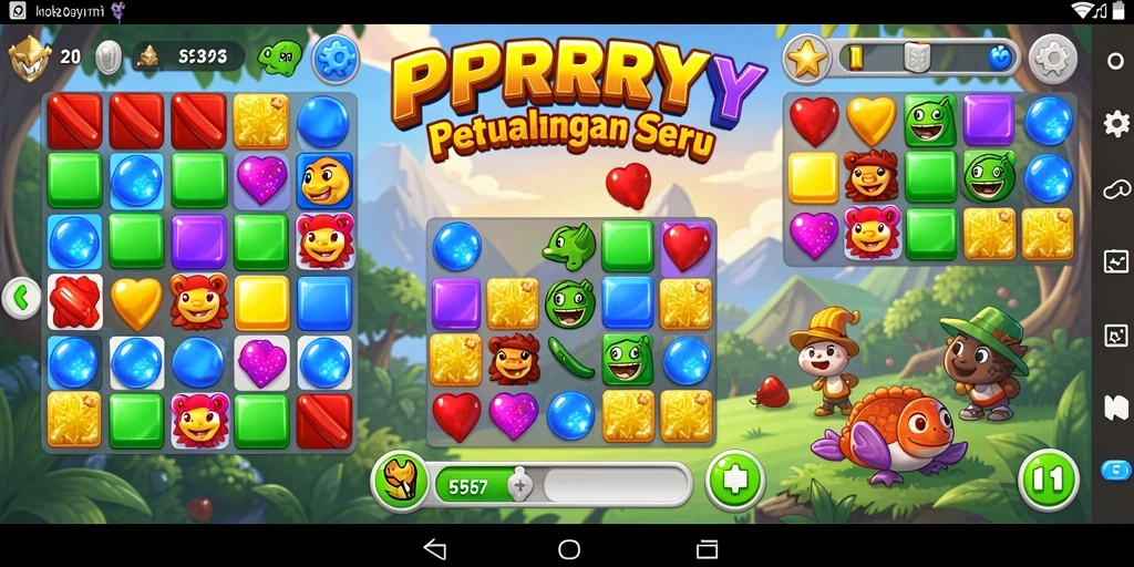 Tampilan gameplay seru PPRRYY dalam aksi Match-3 yang menantang.
