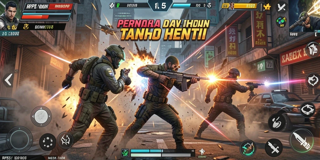 Tampilan gameplay mendebarkan dari RP55 dalam suasana aksi.