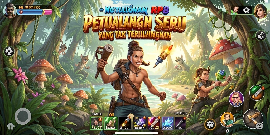 Screenshot menunjukkan pemain sedang beraksi dalam petualangan mendebarkan.