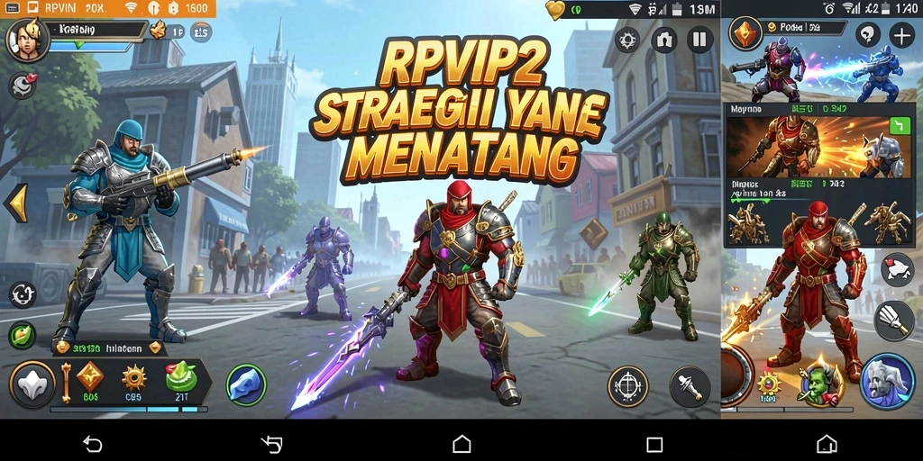 Tangkapan layar dari gameplay RPVIP2 yang menunjukkan pertempuran strategi intens.