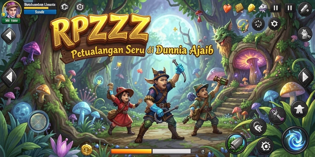 Menampilkan gameplay menantang di dunia petualangan RPZZZ.