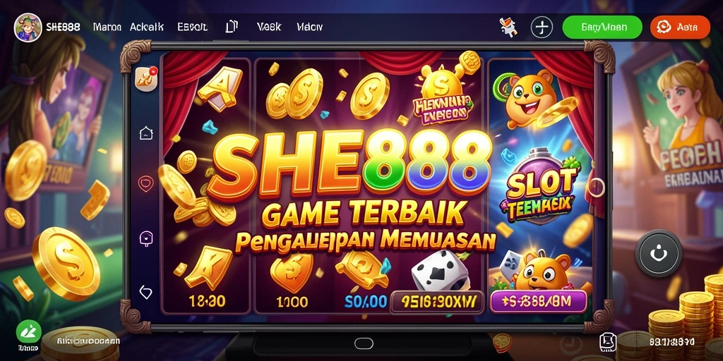 Tampilan menarik dari gameplay slot SHE888 yang mendebarkan.