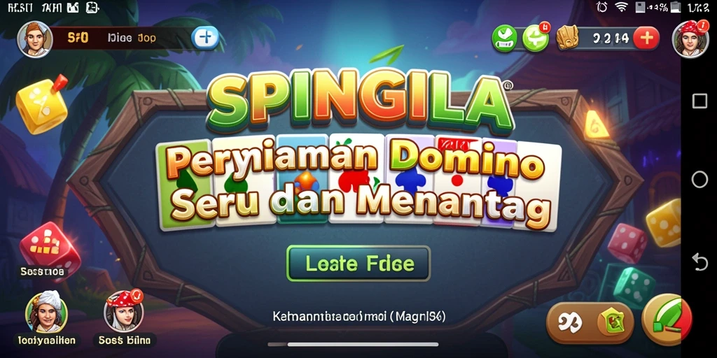 Screenshot gameplay SPINGILA yang menunjukkan aksi seru permainan Domino.
