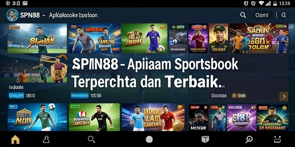 Tampilan antarmuka SPN88 yang intuitif dan menarik untuk sportsbook.