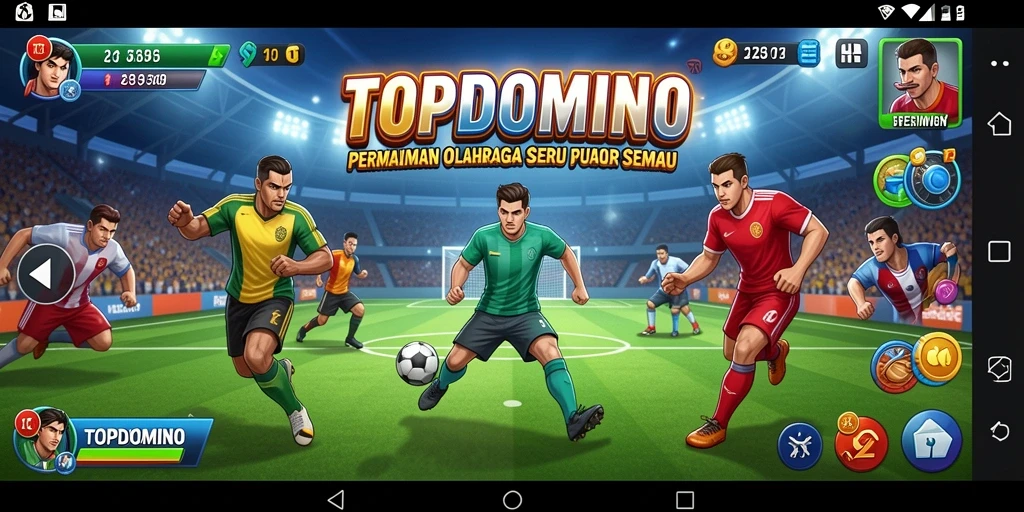 Tampilan gameplay menarik dalam TOPDOMINO yang menguji keterampilan olahraga.